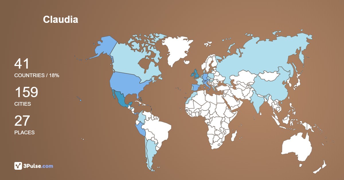 Изображение Карты путешествий Claudia Infante-Cavazos