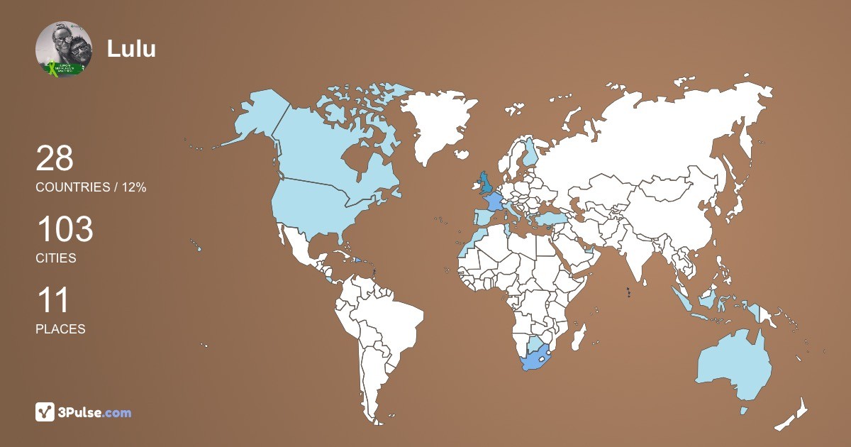 Lulu London's Travel Map Image