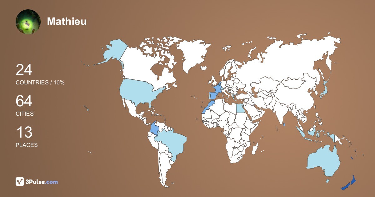 Mathieu Leroy's Travel Map Image