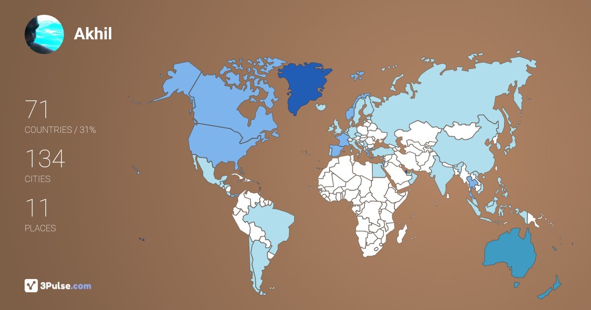 Изображение Карты путешествий Akhil Ghosalkar