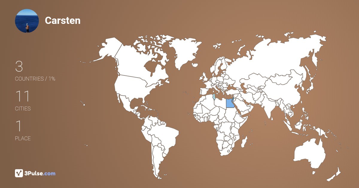 Carsten Ratz's Travel Map Image