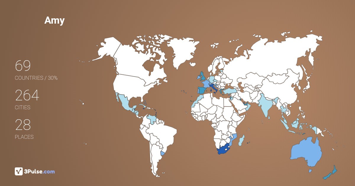 Amy Calabrese's Travel Map Image