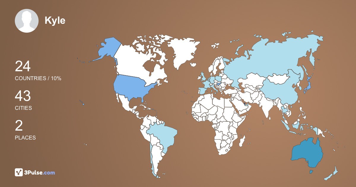 Изображение Карты путешествий Kyle Chalmers