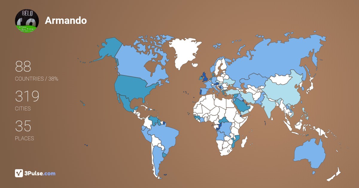 Armando Belo's Travel Map Image