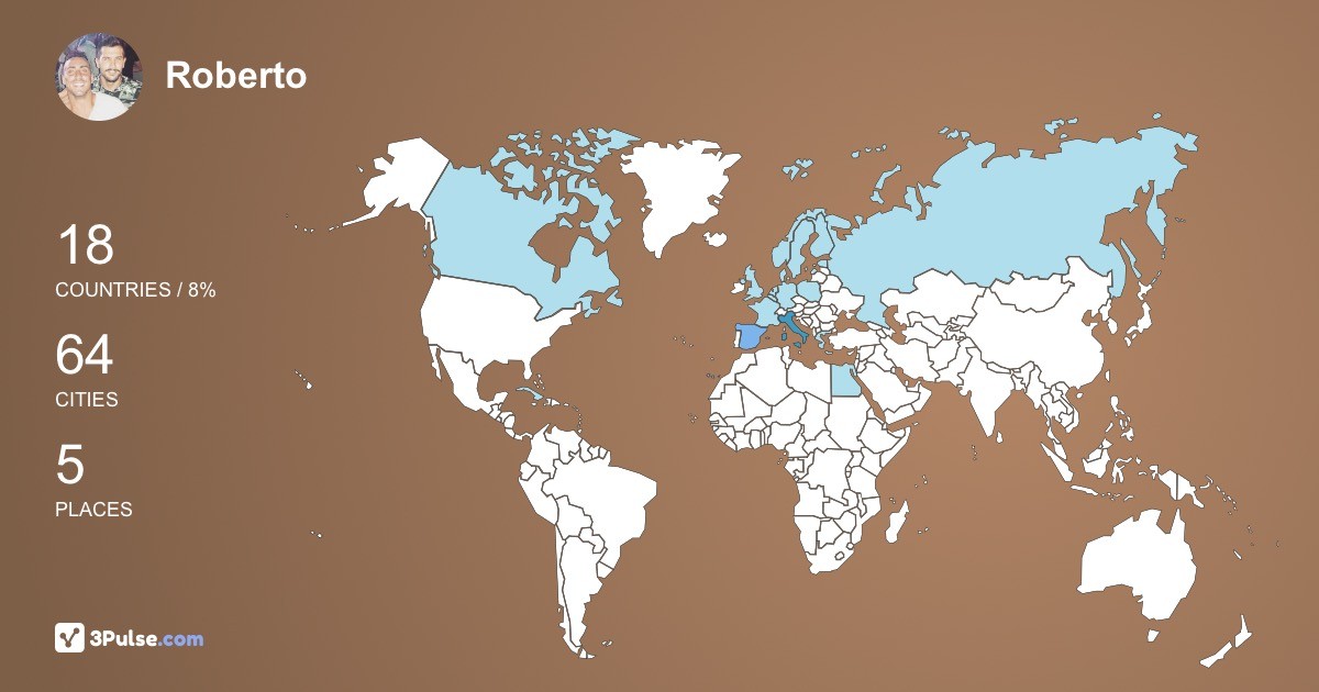 Roberto Grauso's Travel Map Image