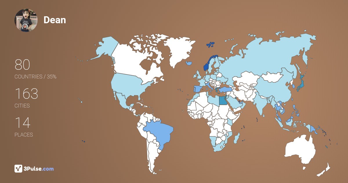 Изображение Карты путешествий Dean Correa