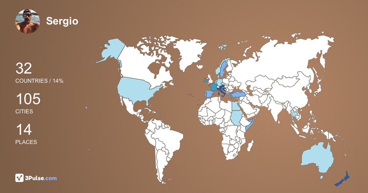 Sergio Mori's Travel Map Image