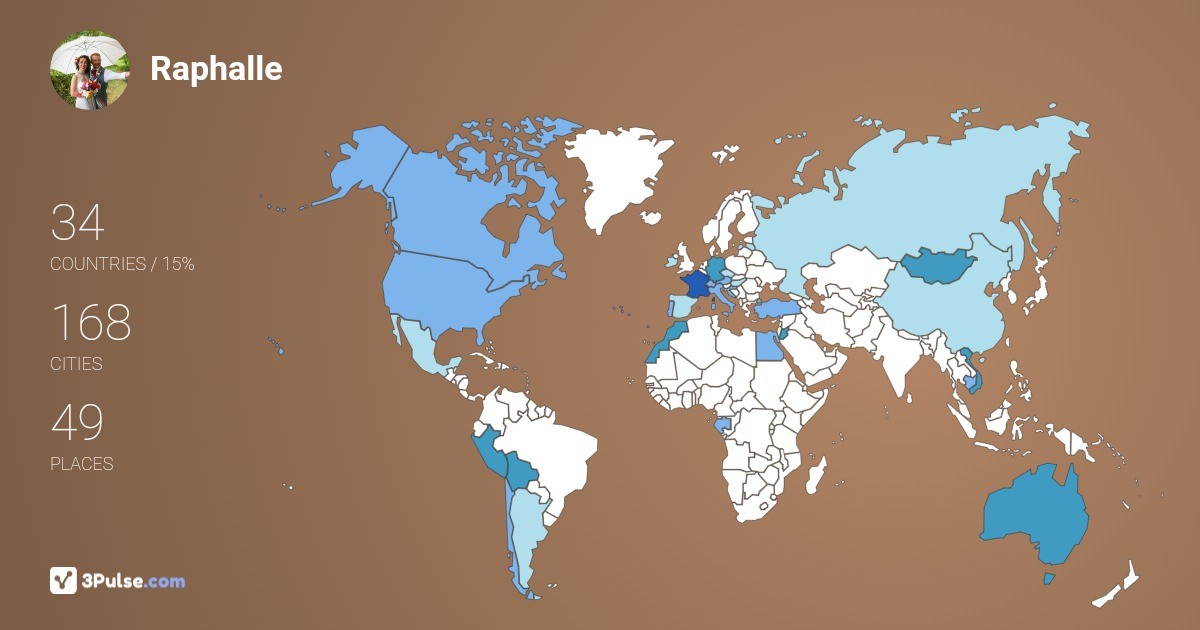 Raphalle PC's Travel Map Image