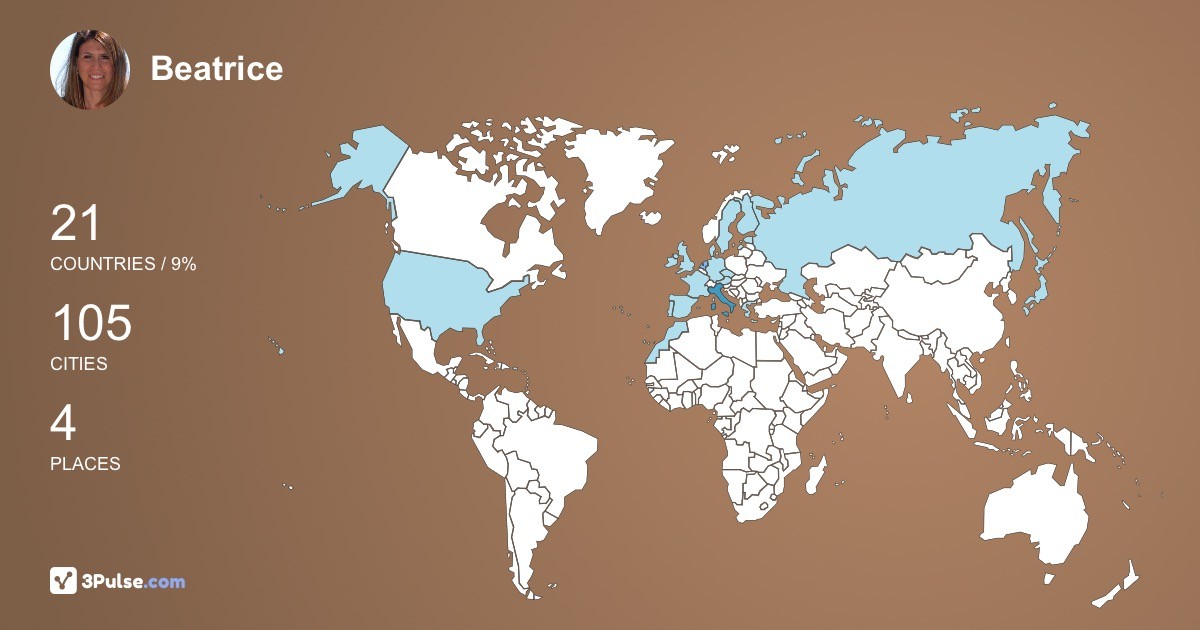 Beatrice Cobucci-Ponzano's Travel Map Image