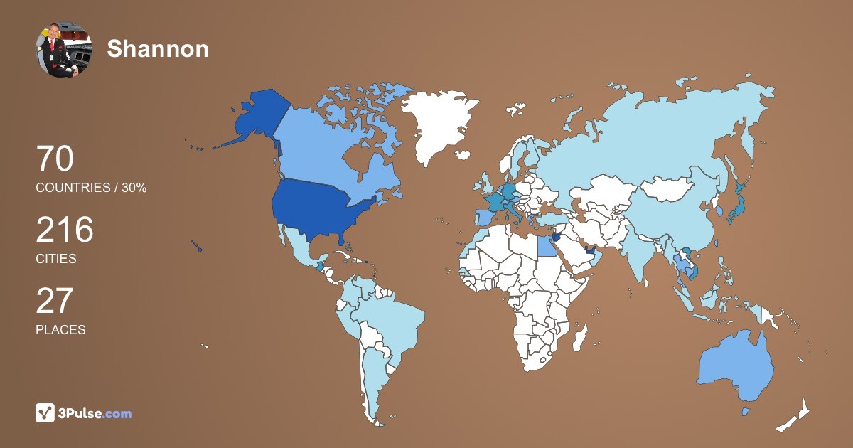 Изображение Карты путешествий Shannon Stafford