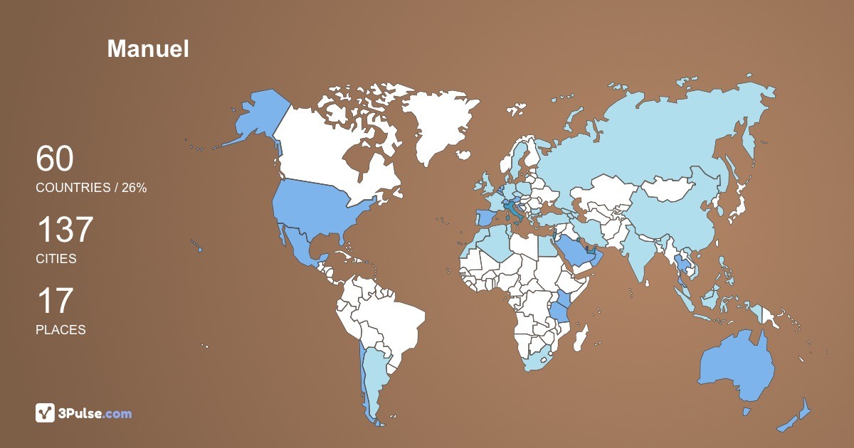 Manuel Zanini's Travel Map Image