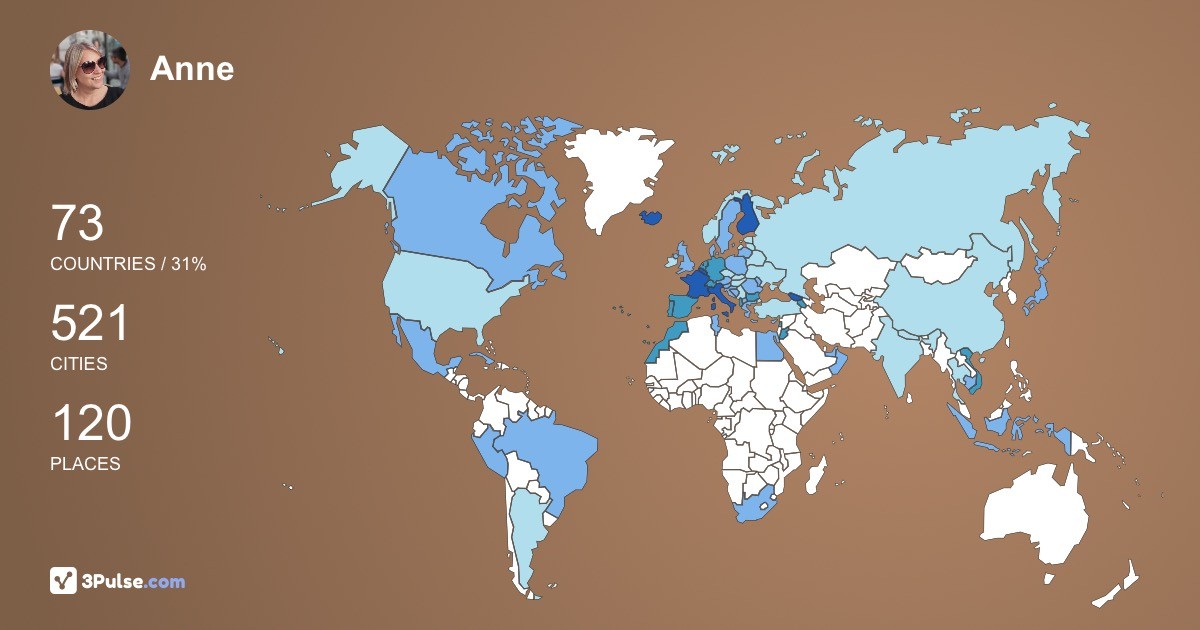 Anne And's Travel Map Image
