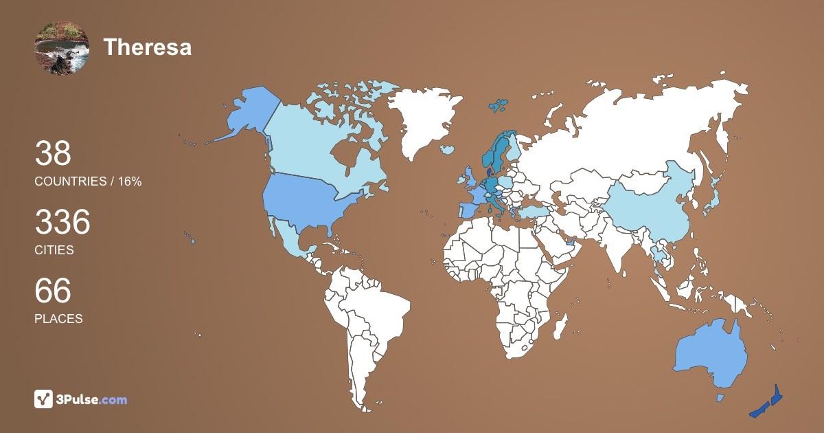 Theresa Gammelgaard's Travel Map Image