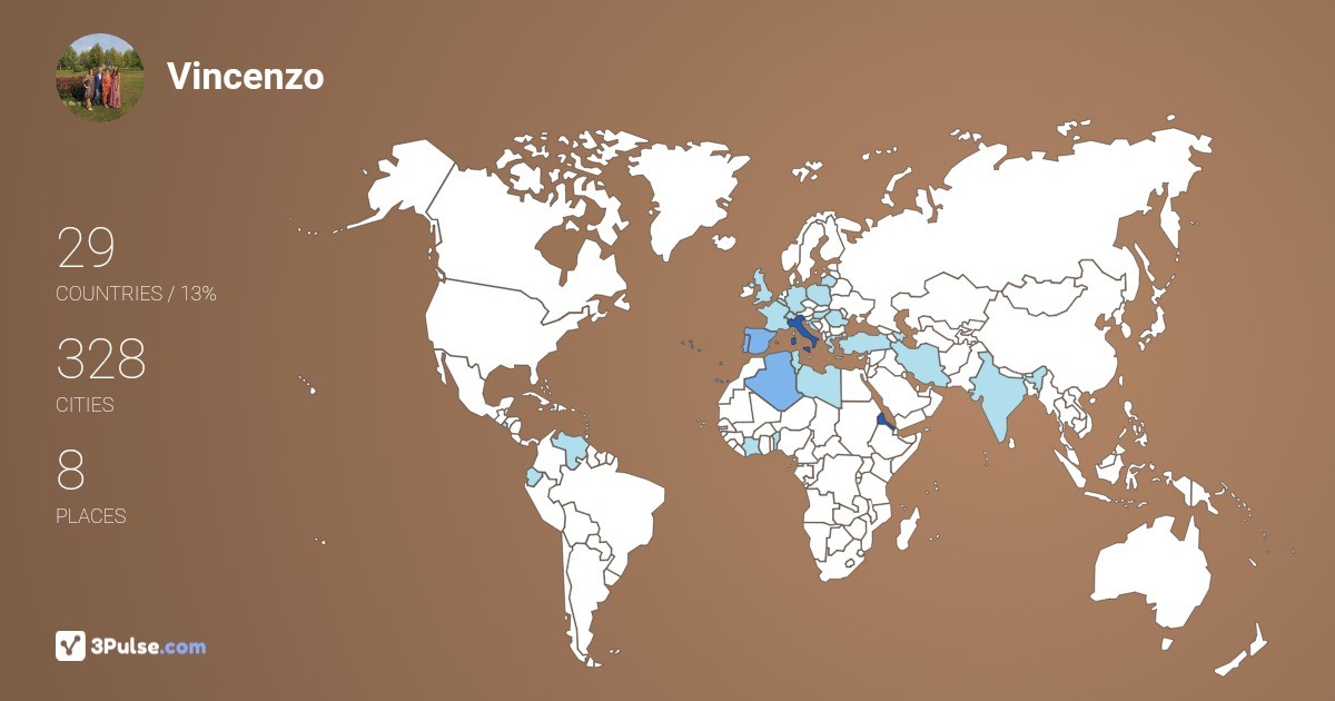 Vincenzo Cerminara's Travel Map Image