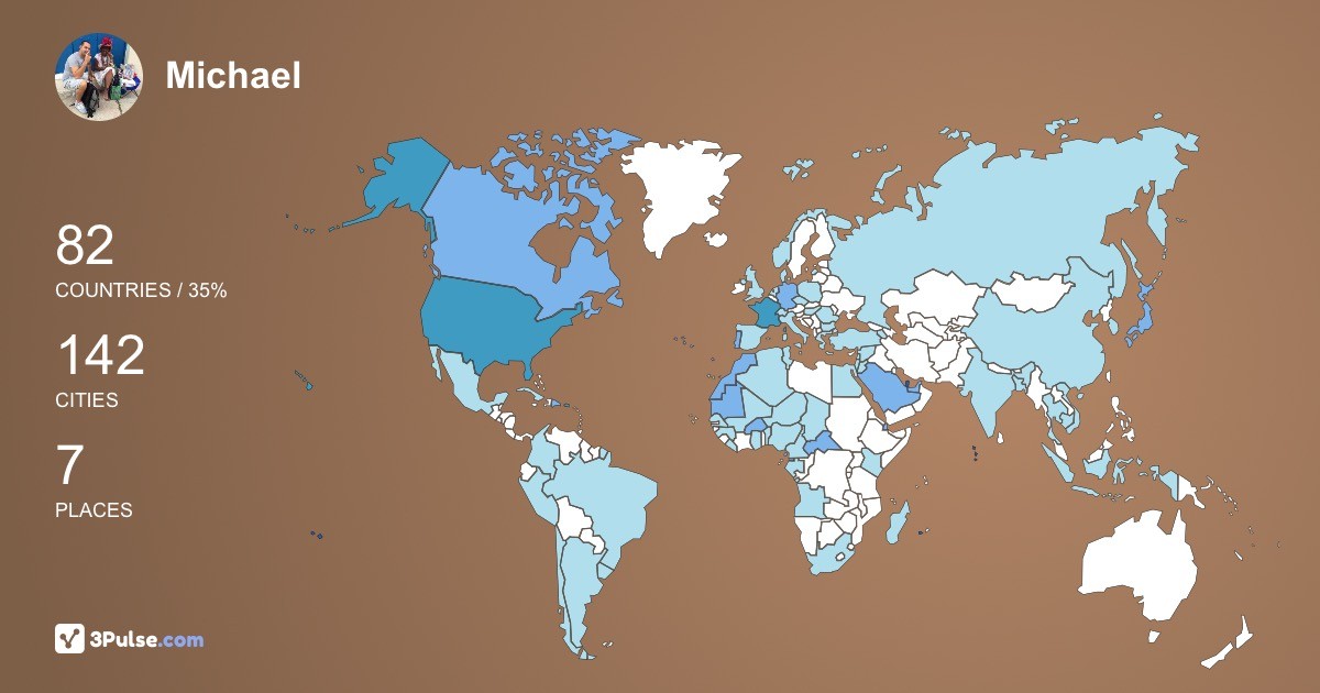 Изображение Карты путешествий Michael Bontemps