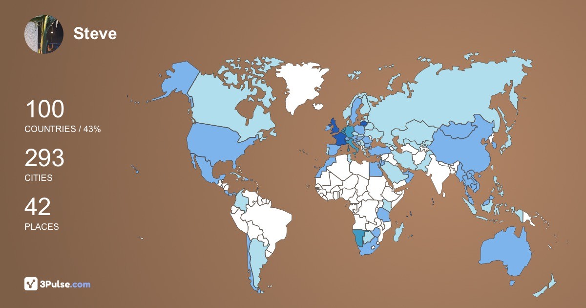 Изображение Карты путешествий Steve JM