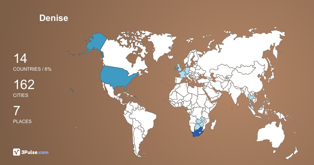 Denise Du-Plooy's Travel Map Image