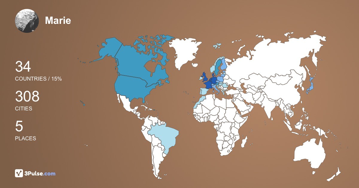 Marie Leclere's Travel Map Image
