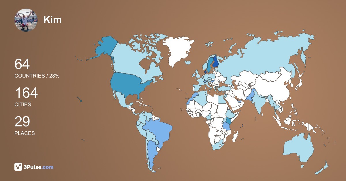 Kim Nystrm's Travel Map Image
