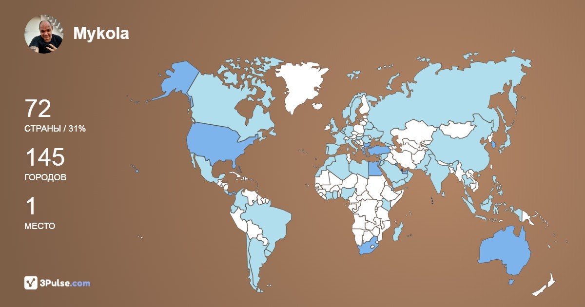 Mykola Chuikov's Travel Map Image