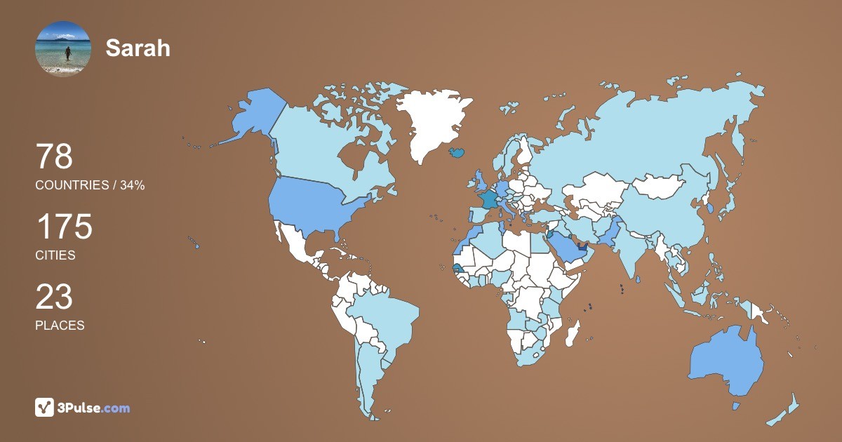 Изображение Карты путешествий Sarah Dartiailh