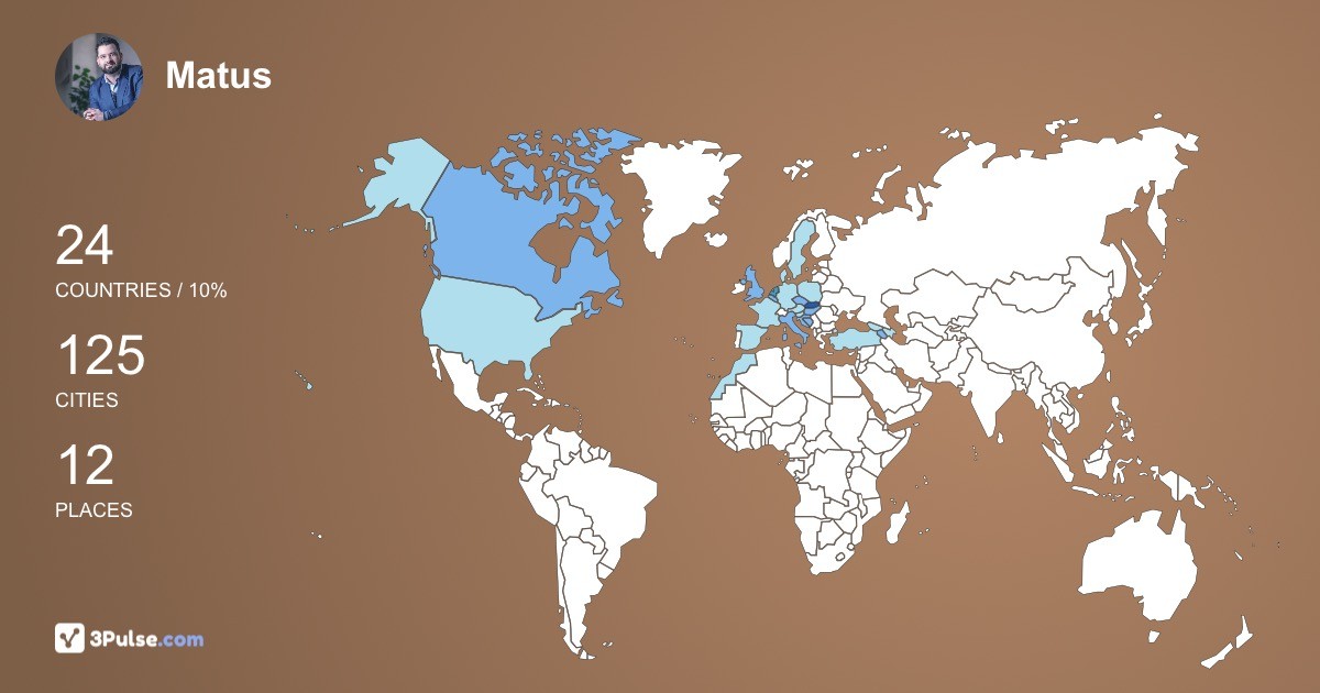 Matus Benza's Travel Map Image