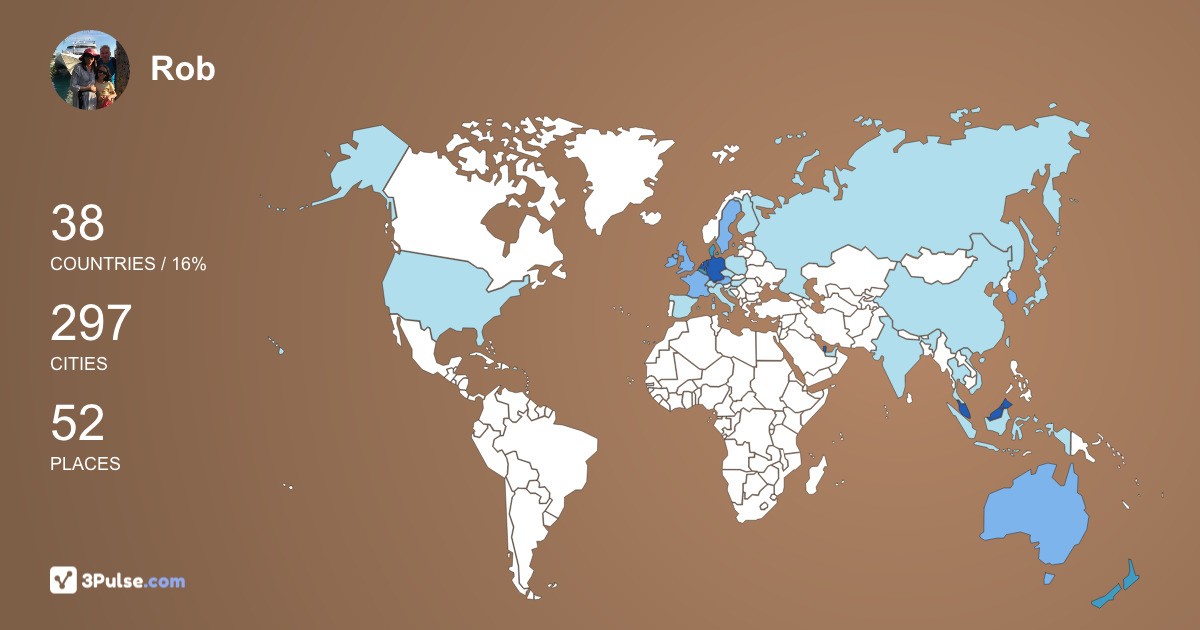 Rob Cornelissen's Travel Map Image
