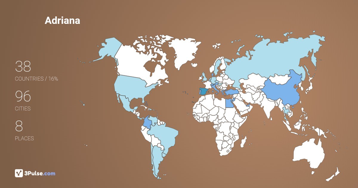 Adriana Pontn's Travel Map Image
