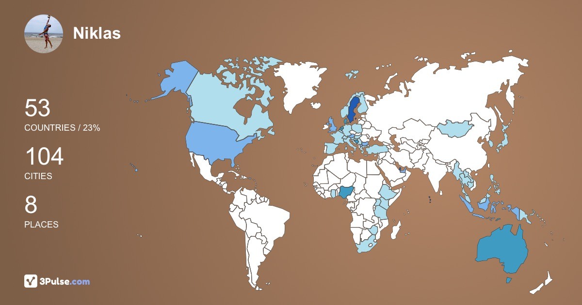 Изображение Карты путешествий Niklas Enander