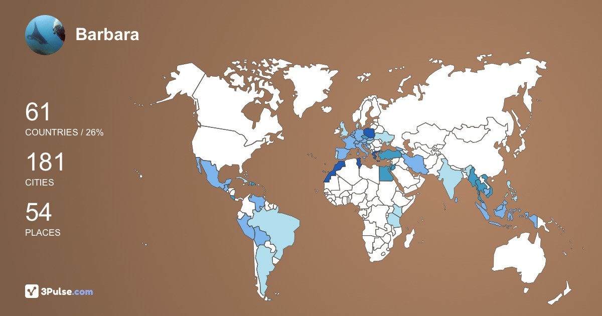 Изображение Карты путешествий Barbara Tarka
