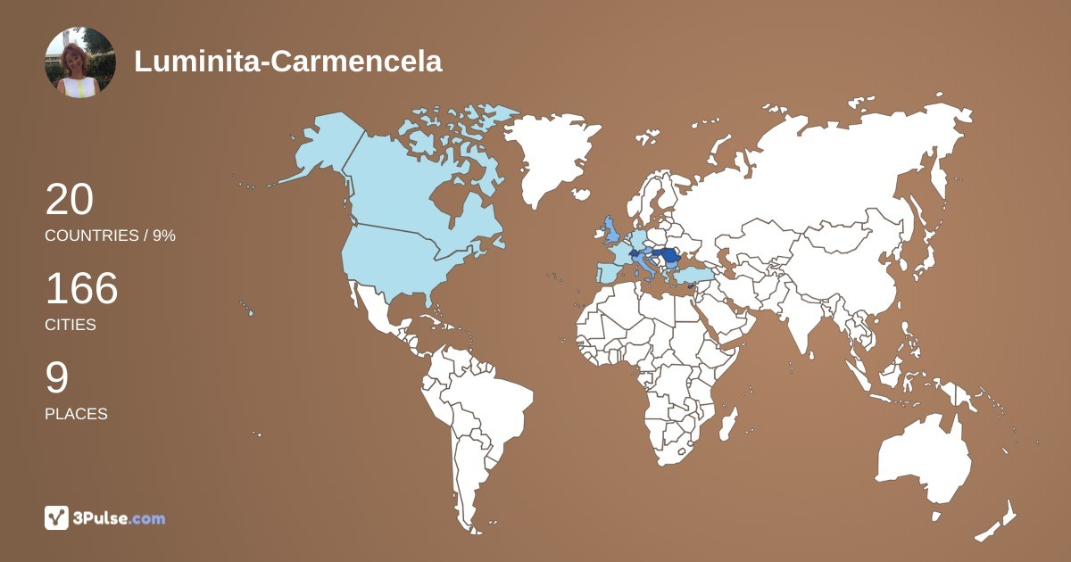 Luminita-Carmencela Chira's Travel Map Image