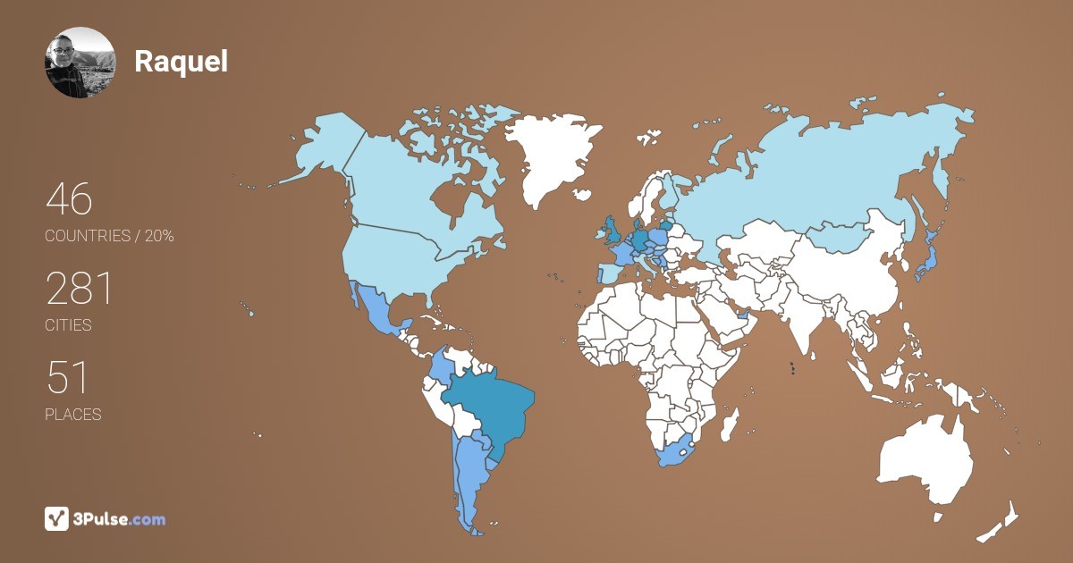 Raquel Loback's Travel Map Image