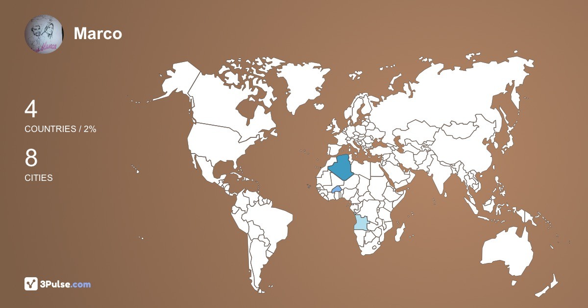 Marco Racchi's Travel Map Image