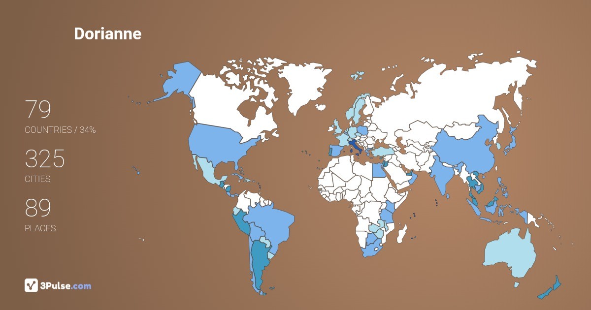 Dorianne Vella's Travel Map Image