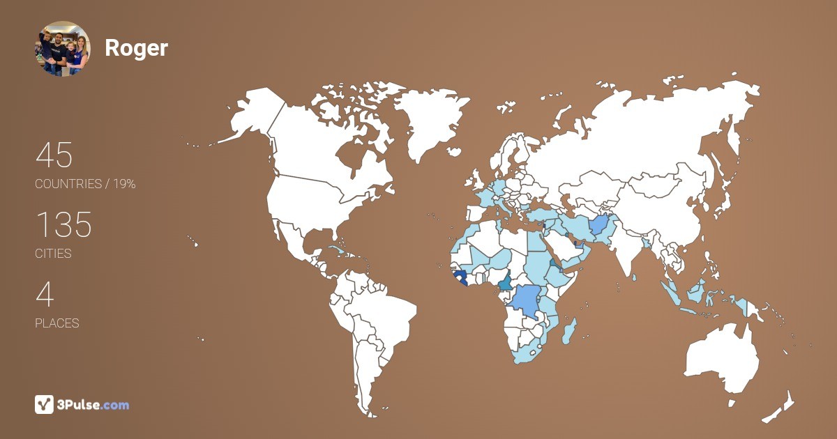 Roger Farhat's Travel Map Image