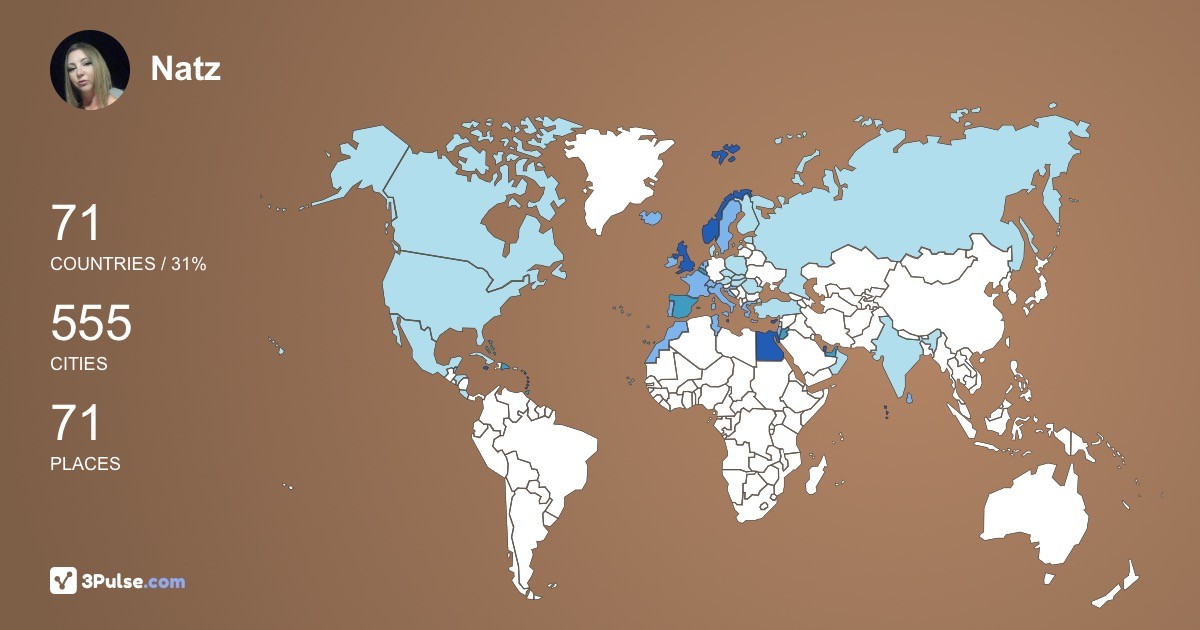 Natz Maddox-Hussain's Travel Map Image