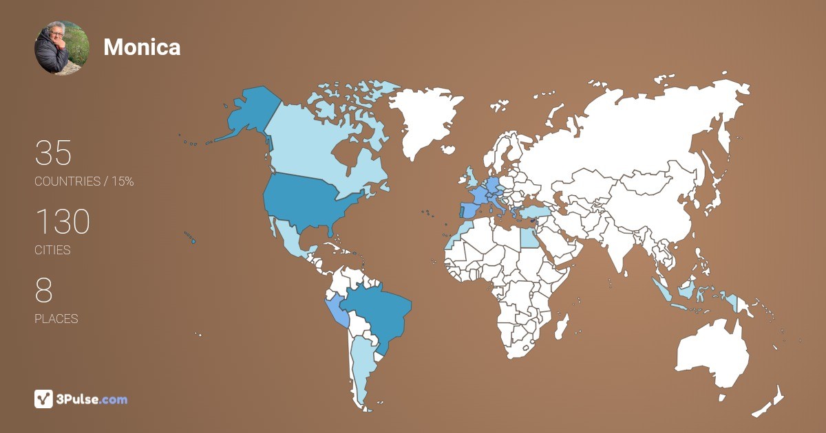 Monica Gavrielides's Travel Map Image