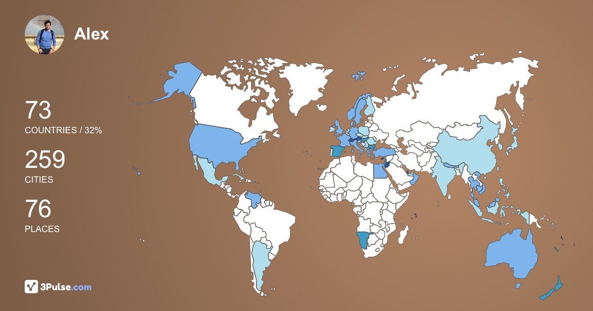 Изображение Карты путешествий Alex Dicu