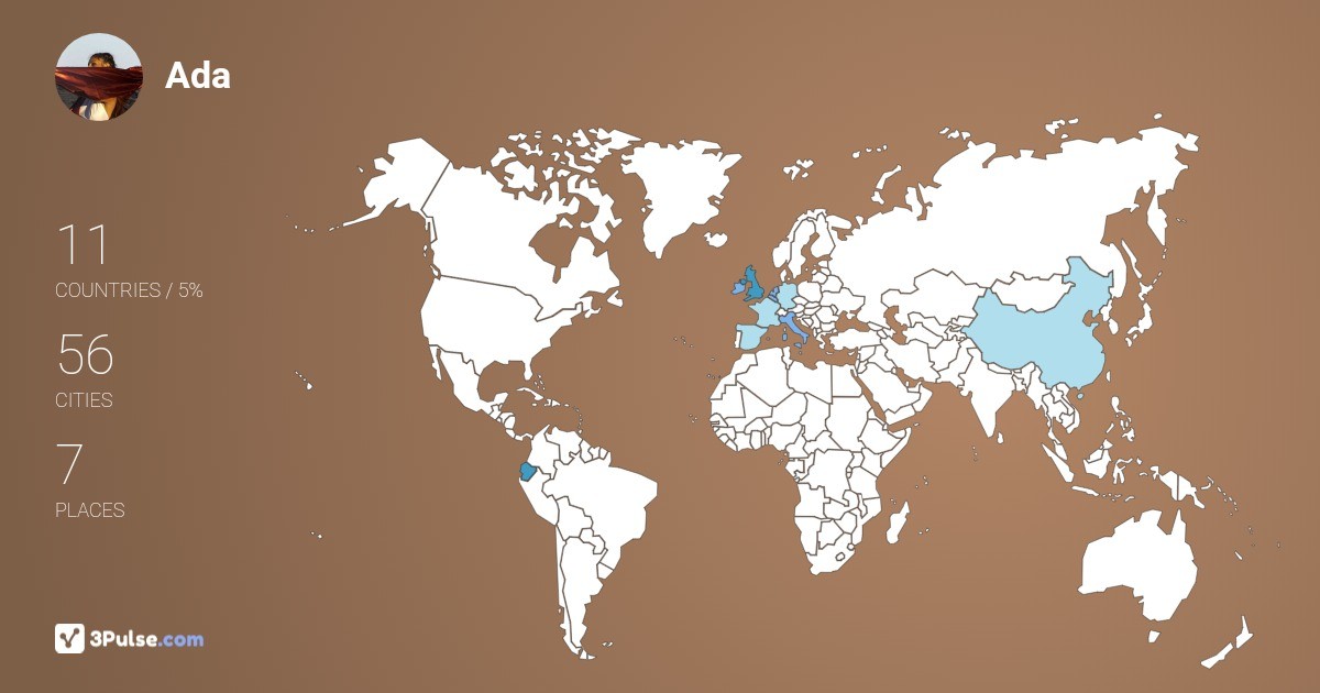 Ada Demetra's Travel Map Image