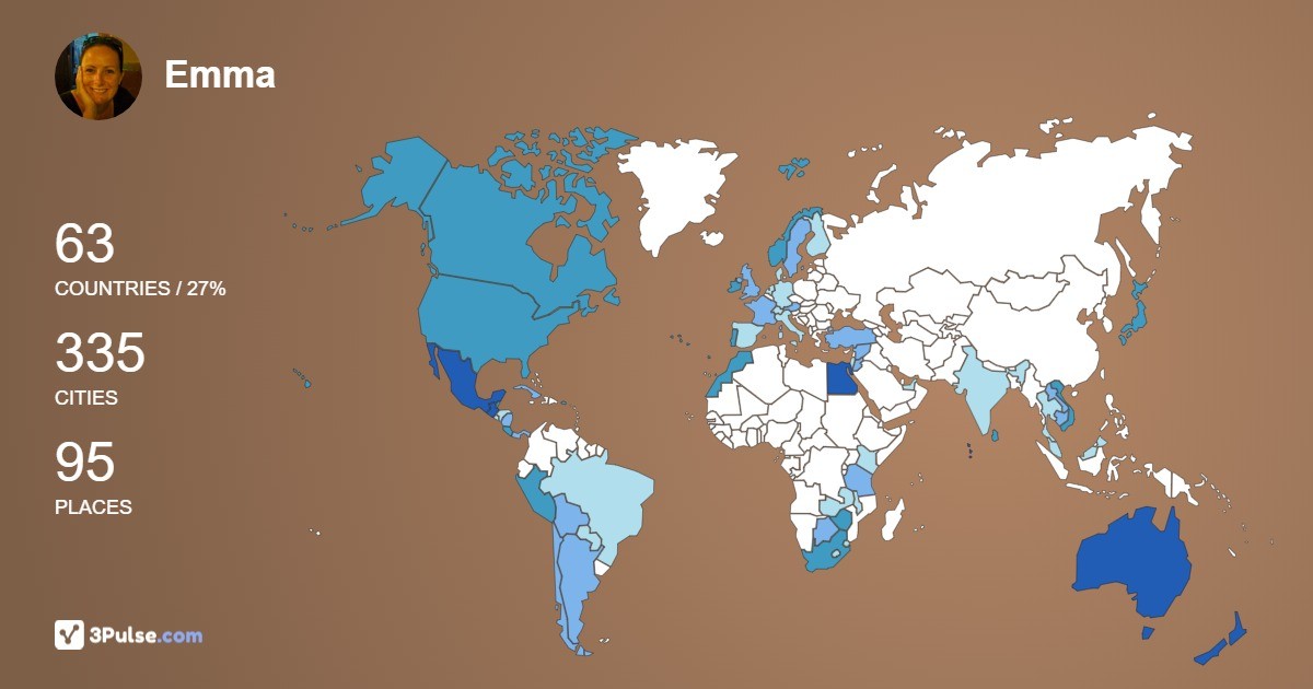 Изображение Карты путешествий Emma Reilly