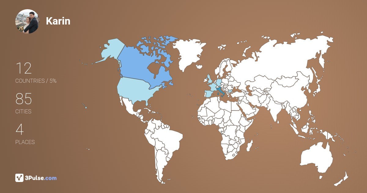 Karin Trap's Travel Map Image