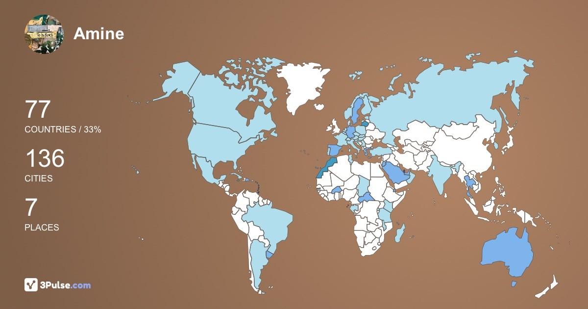 Изображение Карты путешествий Amine FIlali
