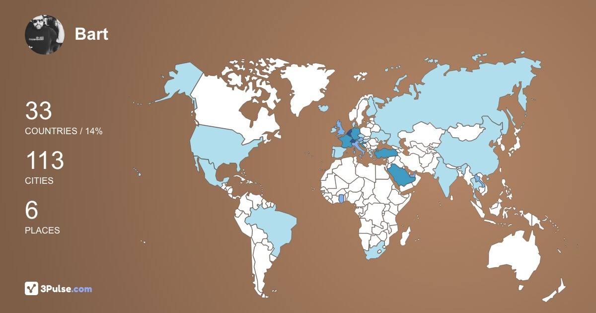 Изображение Карты путешествий Bart Ooms