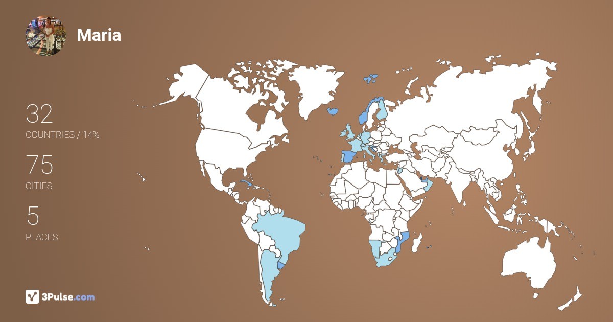 Maria Quiala-Ramirez's Travel Map Image