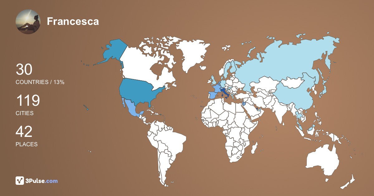 Francesca Fortini's Travel Map Image