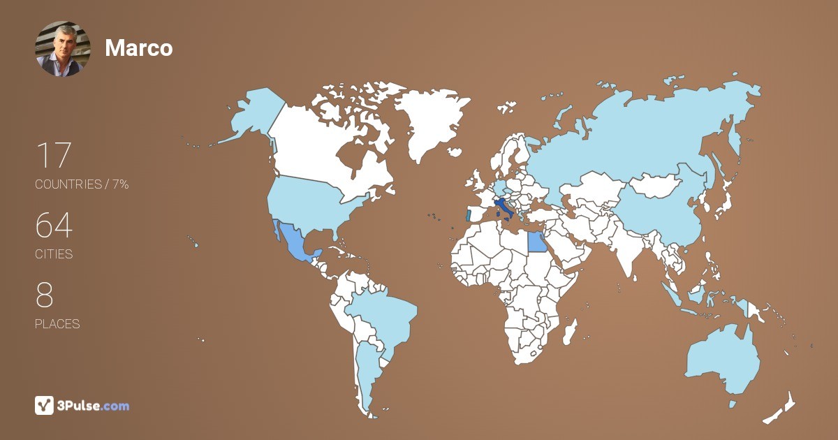 Marco Venturi's Travel Map Image