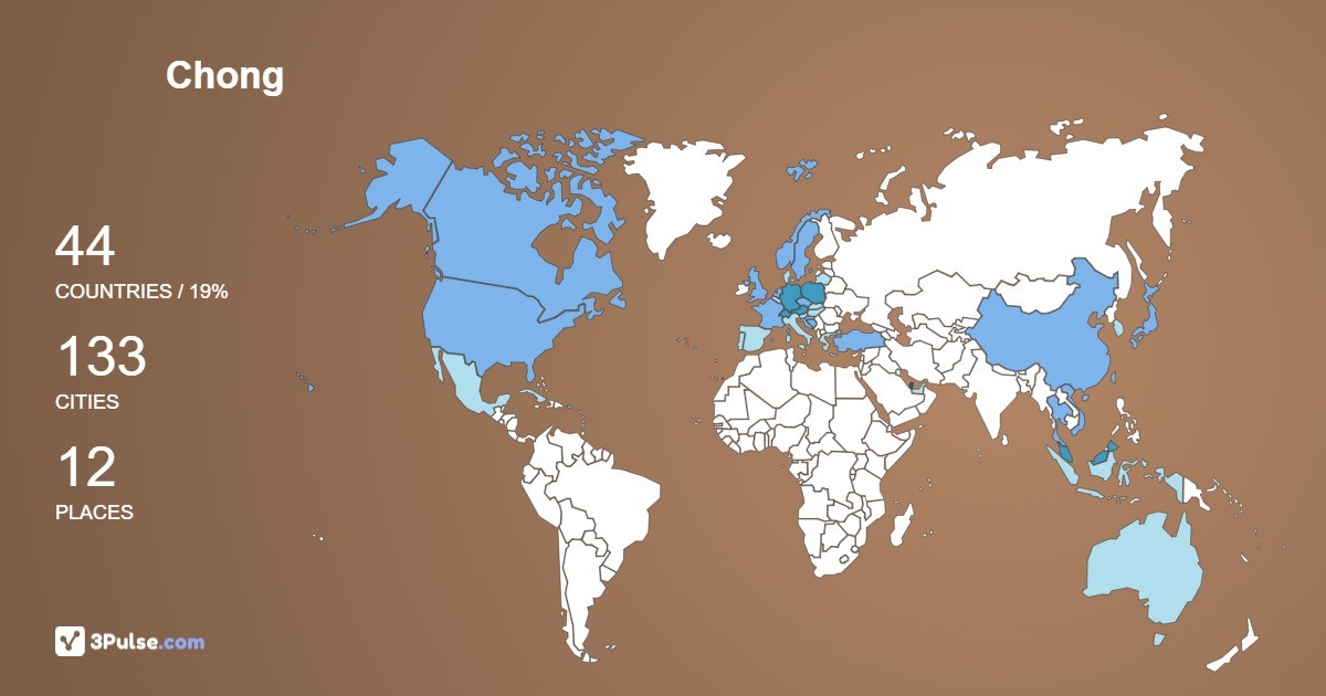 Chong Houseeng's Travel Map Image