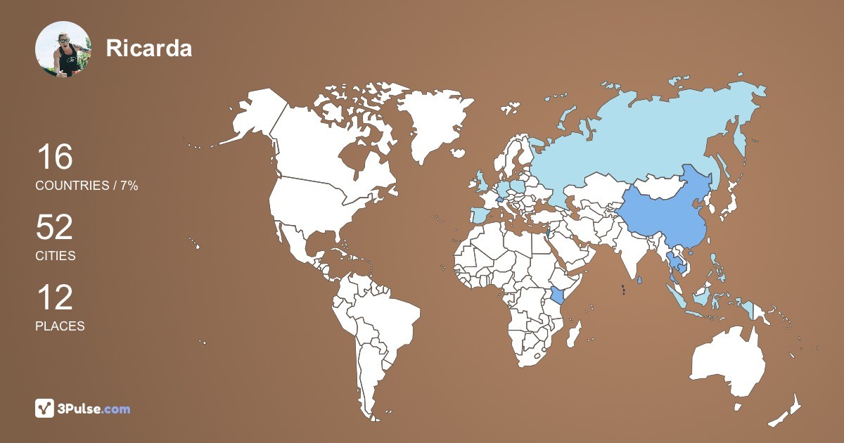 Ricarda Hahn's Travel Map Image