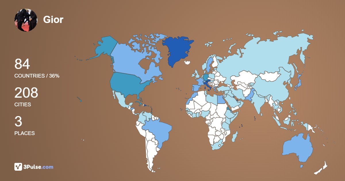 Gior Gio's Travel Map Image