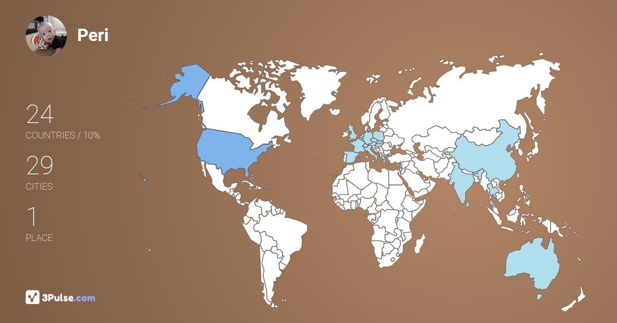 Peri Landau's Travel Map Image
